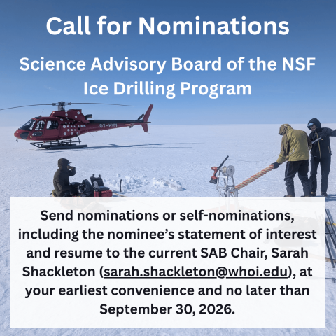 Call for nominations for the IDP Science Advisory Board | Photo of researchers in Antarctica with a red helicopter in the background